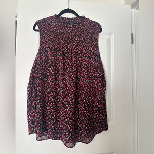 Torrid Floral Sleeveless Women's Top - Black and Red Size 3